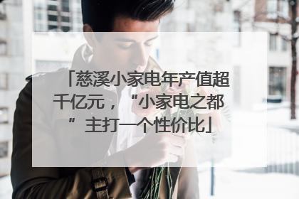 慈溪小家电年产值超千亿元，“小家电之都”主打一个性价比