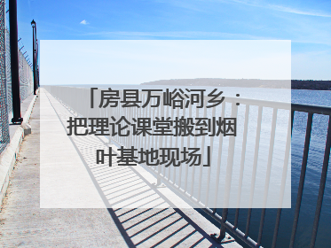 房县万峪河乡：把理论课堂搬到烟叶基地现场