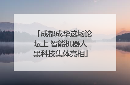 成都成华这场论坛上 智能机器人黑科技集体亮相