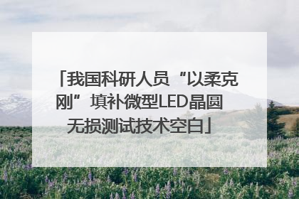 我国科研人员“以柔克刚”填补微型LED晶圆无损测试技术空白