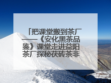 把课堂搬到茶厂——《安化黑茶品鉴》课堂走进益阳茶厂探秘茯砖茶非遗技艺