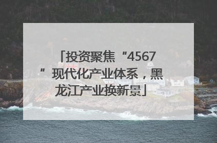 投资聚焦“4567”现代化产业体系，黑龙江产业换新景