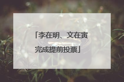 李在明、文在寅完成提前投票