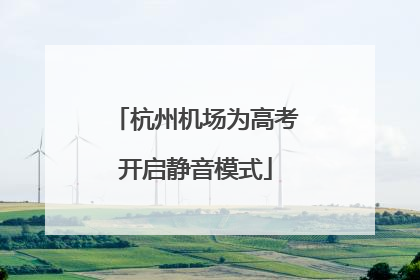 杭州机场为高考开启静音模式