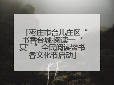 枣庄市台儿庄区“书香台城·阅读一‘夏’”全民阅读暨书香文化节启动