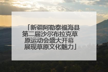 新疆阿勒泰福海县第二届沙尔布拉克草原运动会盛大开幕 展现草原文化魅力