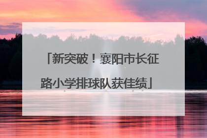 新突破！襄阳市长征路小学排球队获佳绩