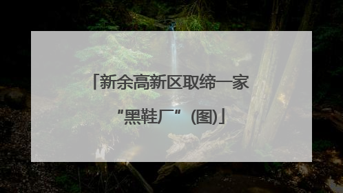新余高新区取缔一家“黑鞋厂”(图)