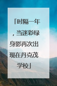 时隔一年，当迷彩绿身影再次出现在丹克茂学校