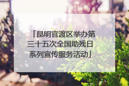 昆明官渡区举办第三十五次全国助残日系列宣传服务活动