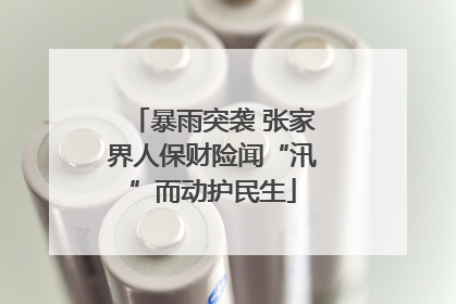 暴雨突袭 张家界人保财险闻“汛”而动护民生
