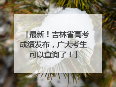最新！吉林省高考成绩发布，广大考生可以查询了！