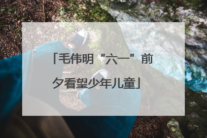 毛伟明“六一”前夕看望少年儿童