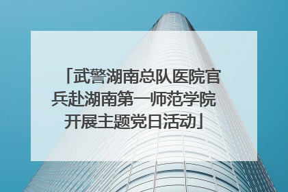 武警湖南总队医院官兵赴湖南第一师范学院开展主题党日活动