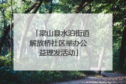 梁山县水泊街道解放桥社区举办公益理发活动