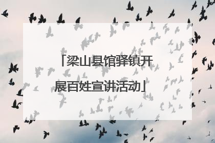 梁山县馆驿镇开展百姓宣讲活动