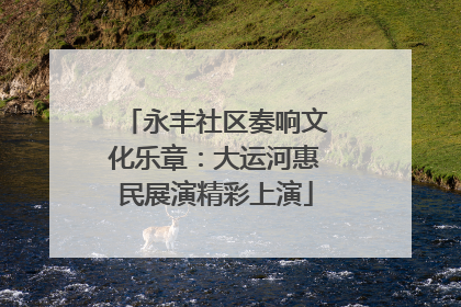 永丰社区奏响文化乐章：大运河惠民展演精彩上演