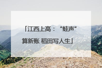 江西上高：“蛙声”算新账 稻田写人生