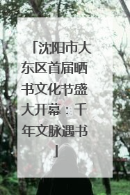 沈阳市大东区首届晒书文化节盛大开幕：千年文脉遇书