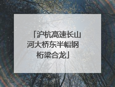 沪杭高速长山河大桥东半幅钢桁梁合龙