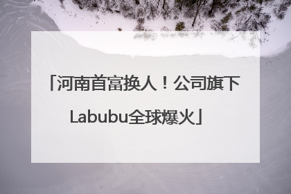 河南首富换人！公司旗下Labubu全球爆火