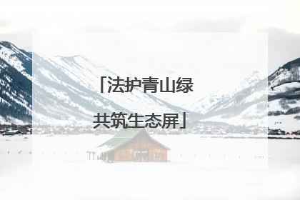 法护青山绿 共筑生态屏