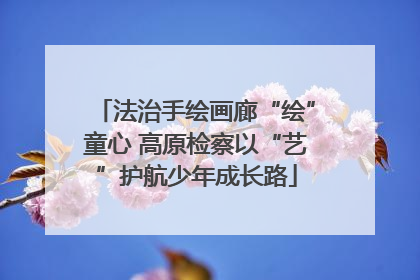 法治手绘画廊“绘”童心 高原检察以“艺”护航少年成长路