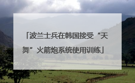 波兰士兵在韩国接受“天舞”火箭炮系统使用训练