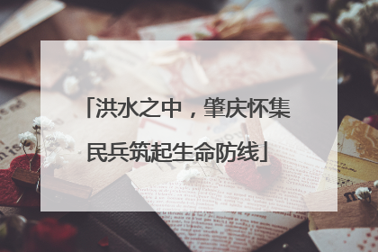 洪水之中，肇庆怀集民兵筑起生命防线