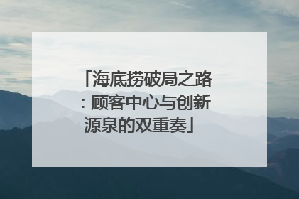 海底捞破局之路：顾客中心与创新源泉的双重奏