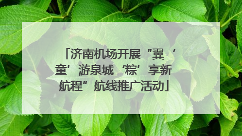济南机场开展“翼‘童’游泉城‘粽’享新航程”航线推广活动