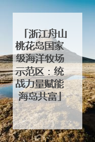 浙江舟山桃花岛国家级海洋牧场示范区：统战力量赋能海岛共富