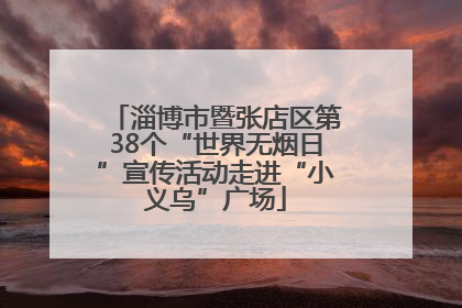 淄博市暨张店区第38个“世界无烟日”宣传活动走进“小义乌”广场
