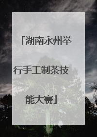 湖南永州举行手工制茶技能大赛
