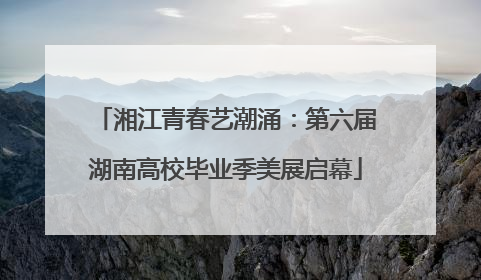 湘江青春艺潮涌：第六届湖南高校毕业季美展启幕