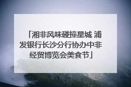 湘非风味碰撞星城 浦发银行长沙分行协办中非经贸博览会美食节
