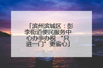 滨州滨城区：彭李街道便民服务中心办事办税 “只进一门”更省心