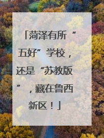 菏泽有所“五好”学校，还是“苏教版”，藏在鲁西新区！