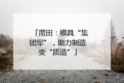莆田：模具“集团军”，助力制造变“质造”