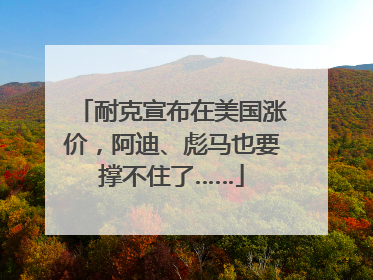 耐克宣布在美国涨价，阿迪、彪马也要撑不住了……
