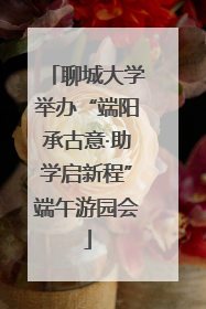 聊城大学举办“端阳承古意·助学启新程”端午游园会