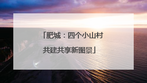肥城：四个小山村共建共享新图景
