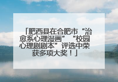 肥西县在合肥市“治愈系心理漫画”“校园心理剧剧本”评选中荣获多项大奖！