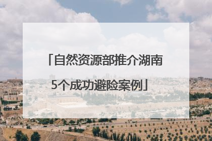 自然资源部推介湖南5个成功避险案例