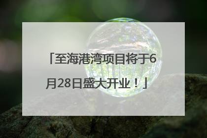 至海港湾项目将于6月28日盛大开业！