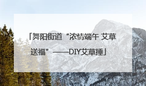 舞阳街道“浓情端午 艾草送福”——DIY艾草捶