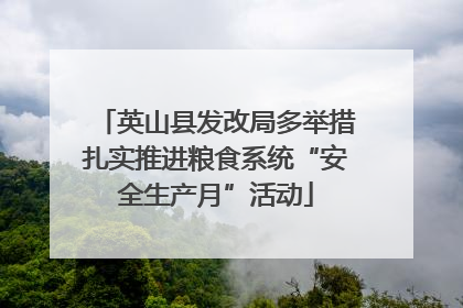 英山县发改局多举措扎实推进粮食系统“安全生产月”活动