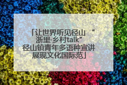 让世界听见径山 “浙里·乡村talk”径山镇青年多语种宣讲展现文化国际范