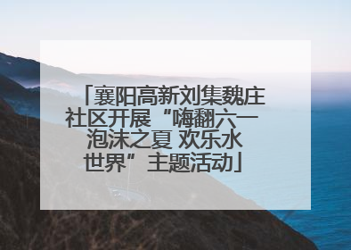 襄阳高新刘集魏庄社区开展“嗨翻六一 泡沫之夏 欢乐水世界”主题活动