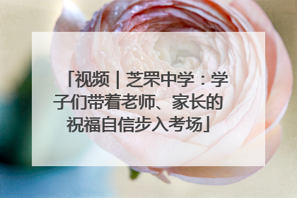 视频｜芝罘中学：学子们带着老师、家长的祝福自信步入考场